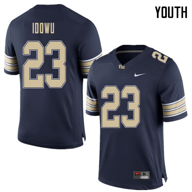 Youth #23 Oluwaseun Idowu Pittsburgh Panthers College Football Jerseys Sale-Home Blue